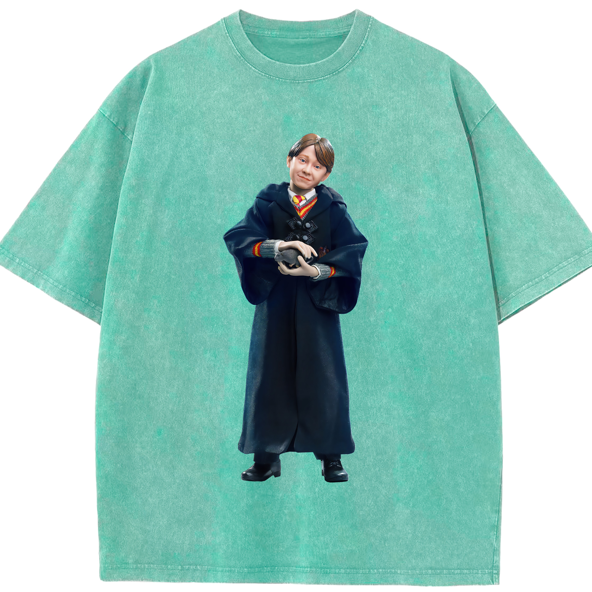 （画像用） Harry Potter ハリー・ポッターシリーズ 綿100% ヴィンテージ風 半袖Tシャツ（フロントプリント）